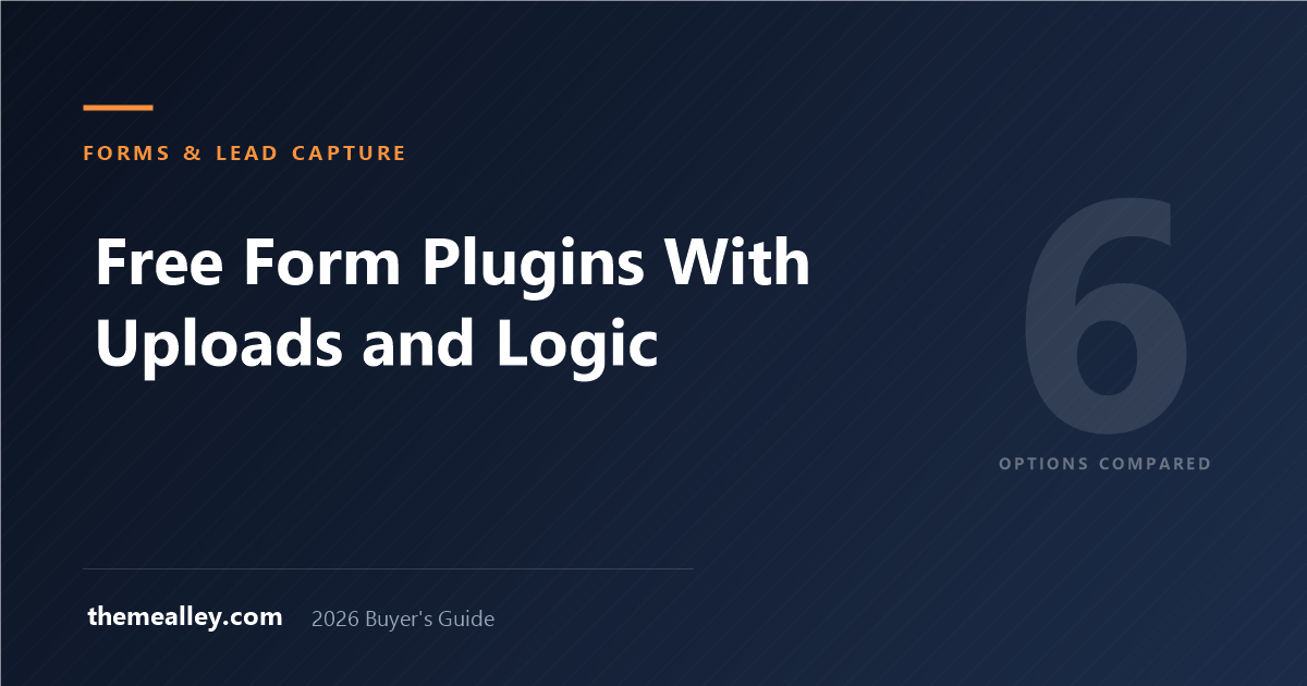 Best Free Form Plugins With File Upload and Conditional Logic