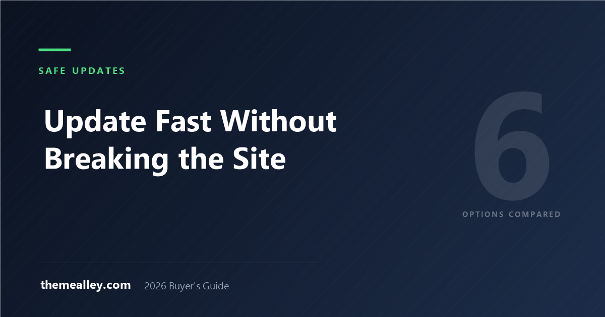 WordPress staging and safe update tools compared on staging model, rollback and multi-site support
