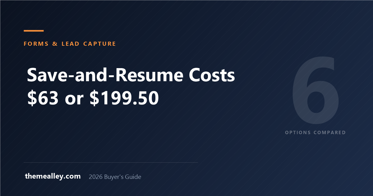 Form Builders With Save-and-Resume for Long Applications