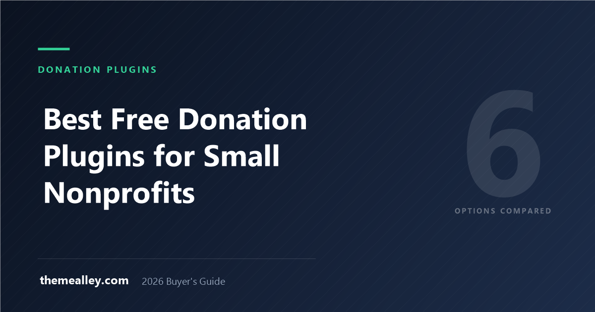 Best Free Donation Plugins for Small Nonprofits (2026) - TheMealley buyer guide