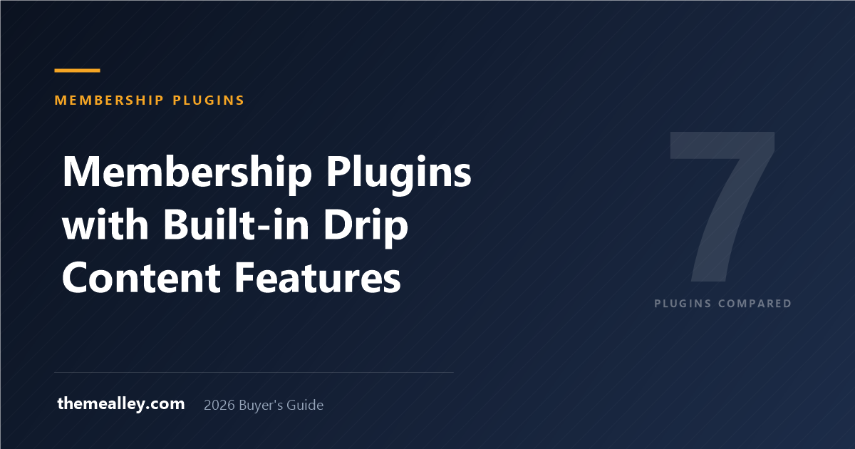 Membership Plugins with Built-in Drip Content Features (2026)