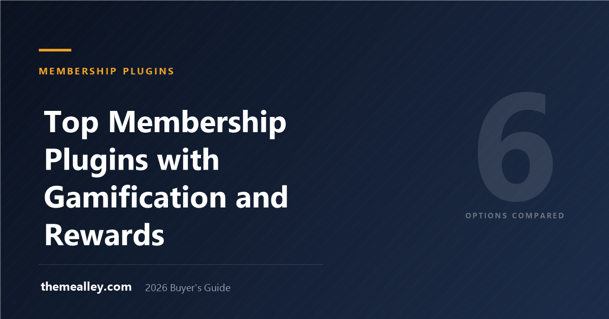Top Membership Plugins with Gamification and Rewards (2026) - TheMealley buyer guide