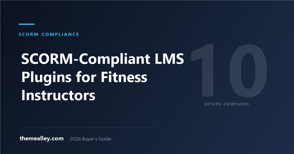 SCORM and xAPI compliant WordPress LMS setups compared for fitness and wellness instructors