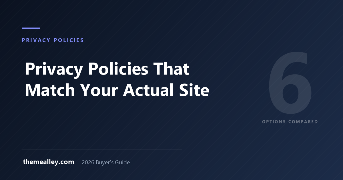 WordPress privacy policy and processing record tools compared on whether they detect your real services