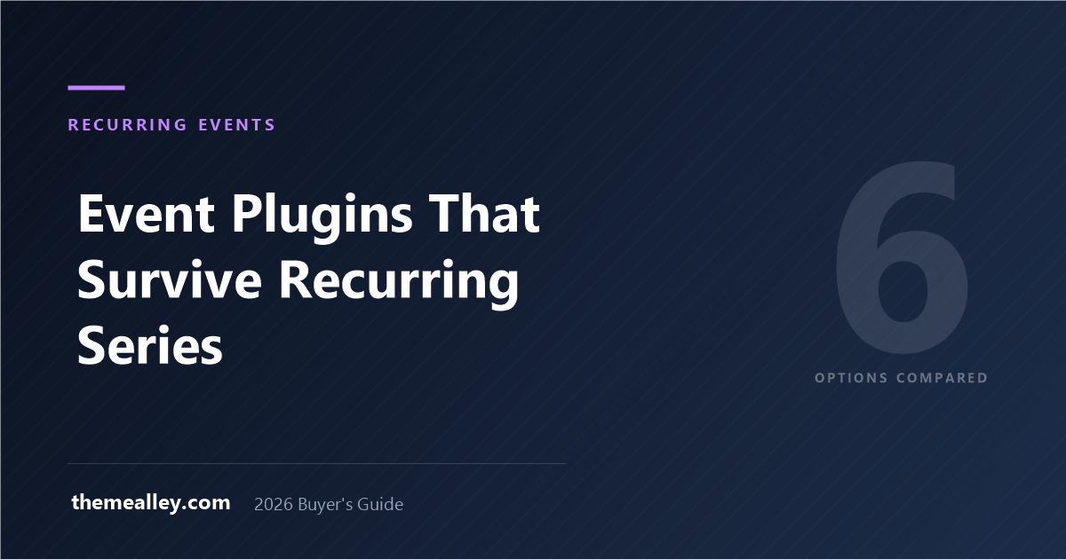 WordPress plugins for recurring and multi-day events compared on pricing and recurrence handling
