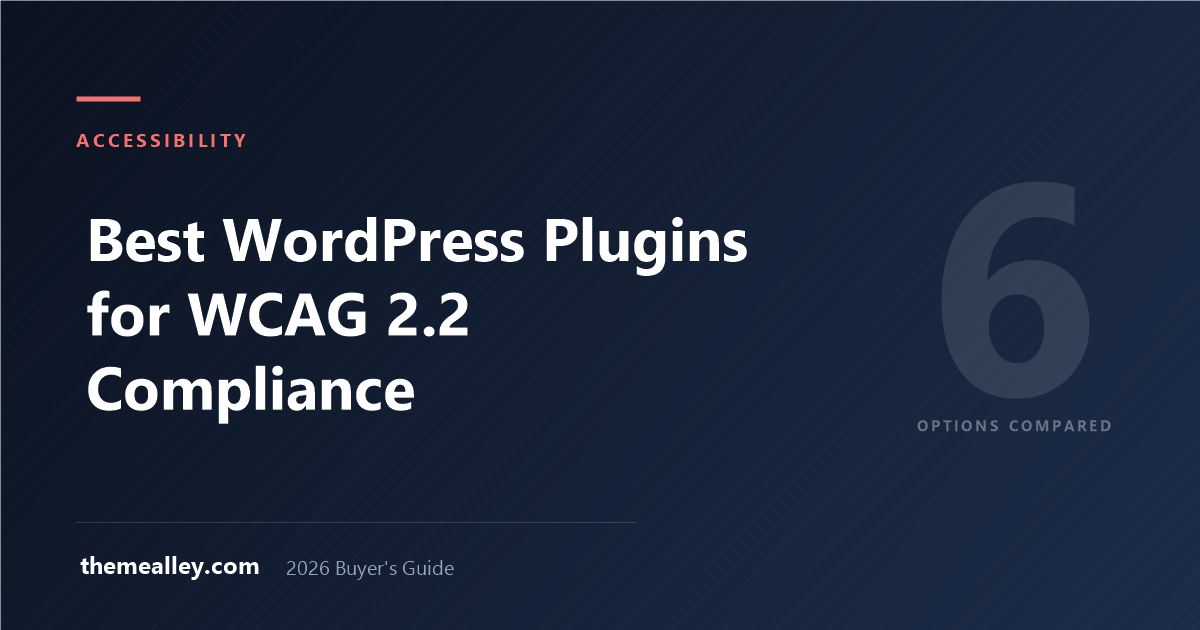 Best WordPress Plugins for WCAG 2.2 Compliance (2026) - TheMealley buyer guide